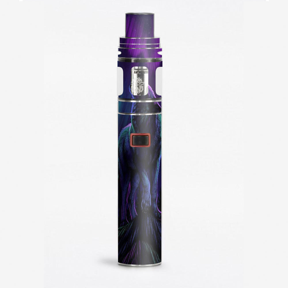  Wolf In Glowing Purple Background Smok Stick X8 Skin