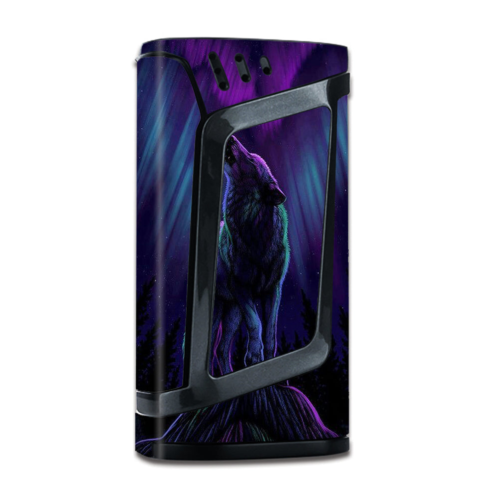  Wolf In Glowing Purple Background Smok Alien 220W Skin