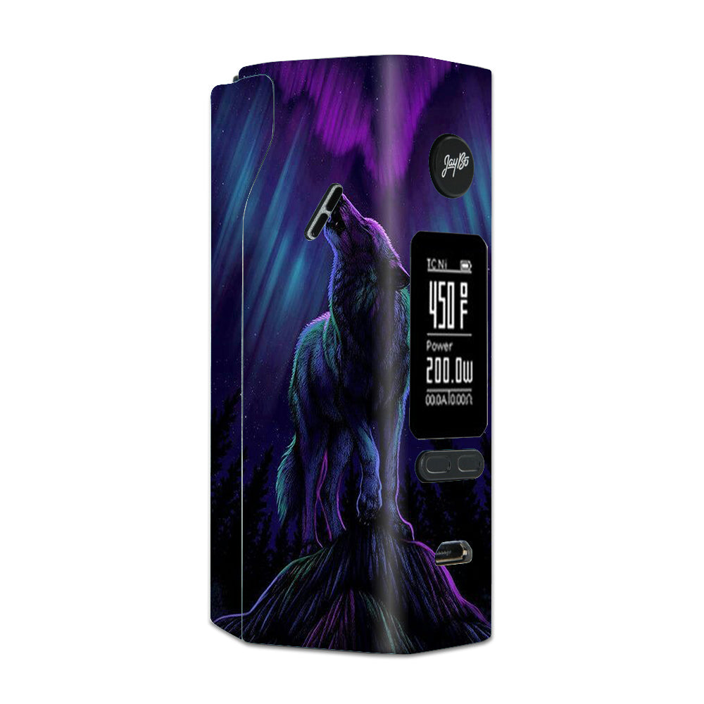  Wolf In Glowing Purple Background Wismec Reuleaux RX 2/3 combo kit Skin