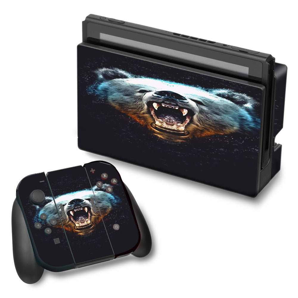  Growling Bear Head Nintendo Switch Skin