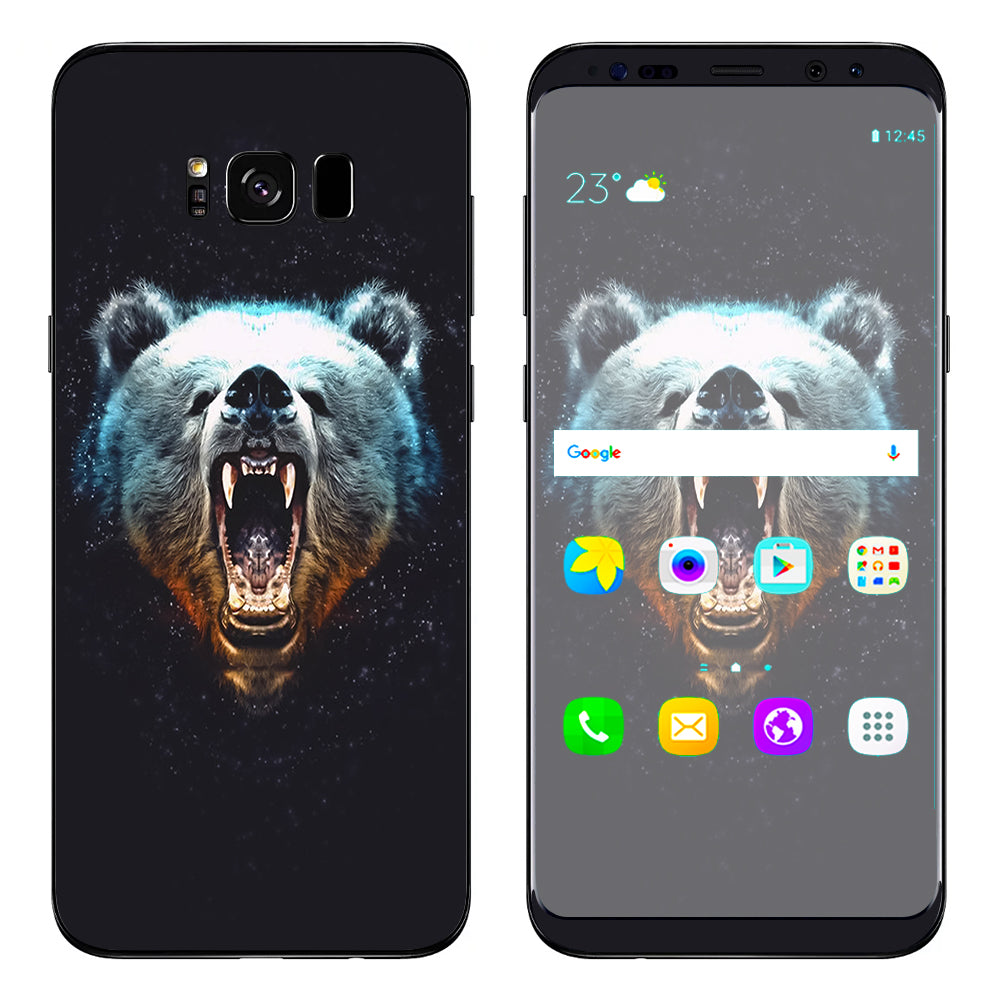  Growling Bear Head Samsung Galaxy S8 Skin