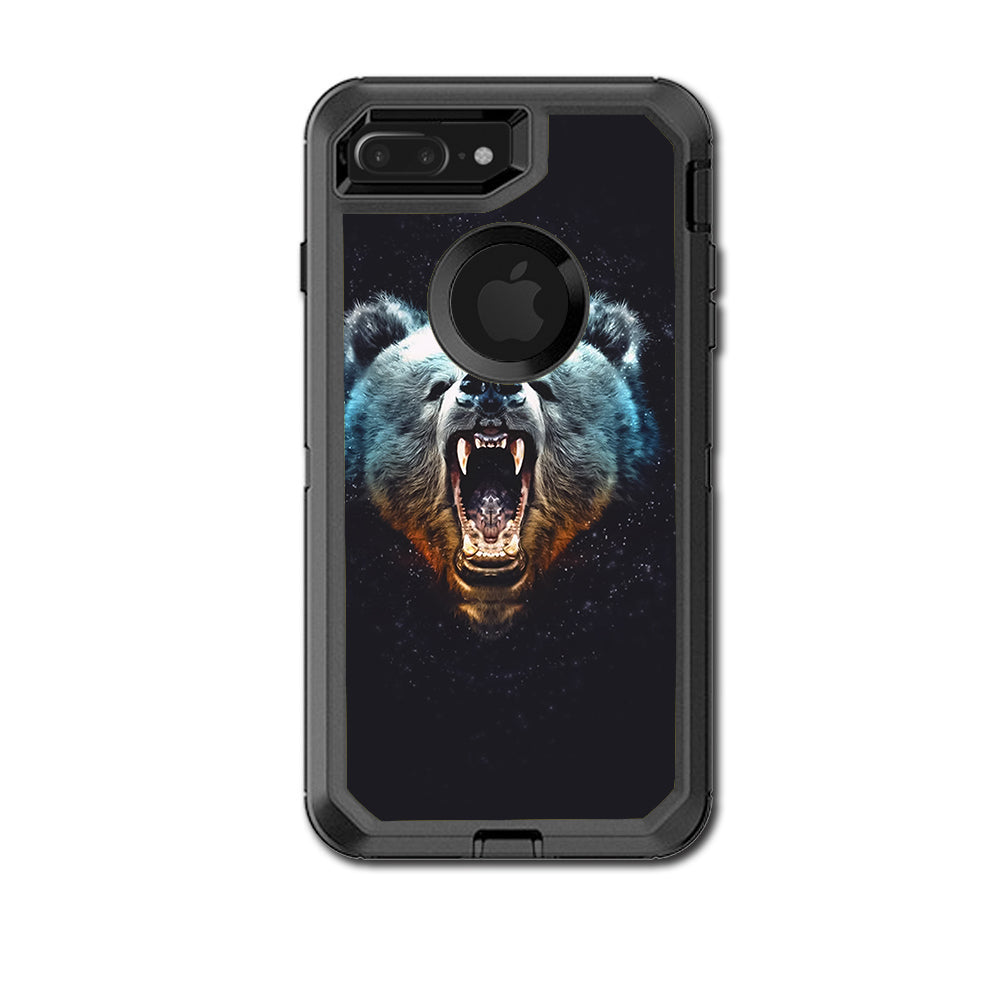  Growling Bear Head Otterbox Defender iPhone 7+ Plus or iPhone 8+ Plus Skin