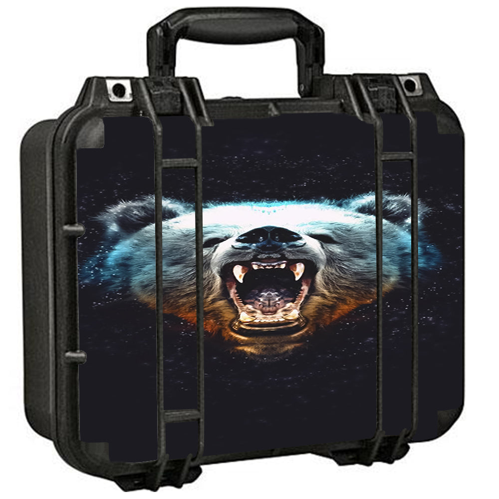  Growling Bear Head Pelican Case 1400 Skin