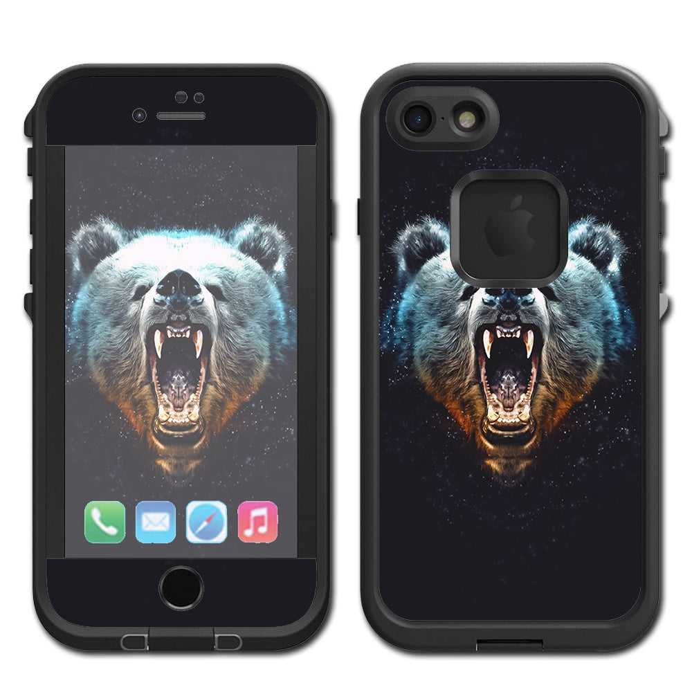  Growling Bear Head Lifeproof Fre iPhone 7 or iPhone 8 Skin