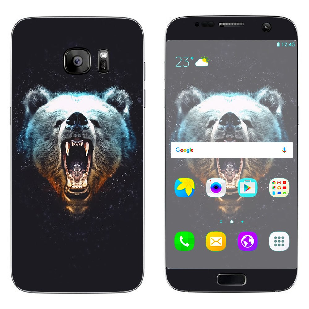  Growling Bear Head Samsung Galaxy S7 Edge Skin