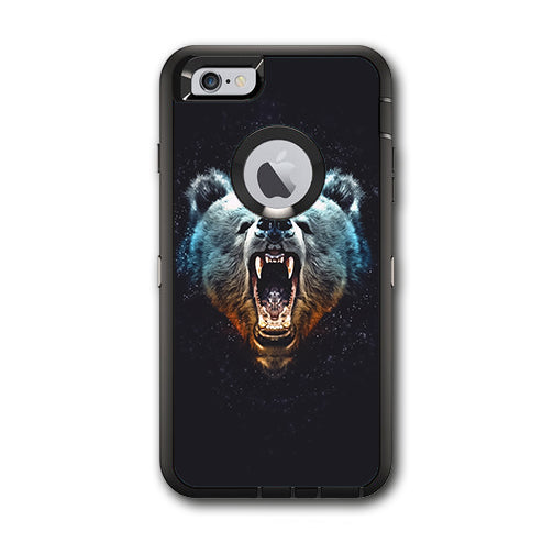  Growling Bear Head Otterbox Defender iPhone 6 PLUS Skin