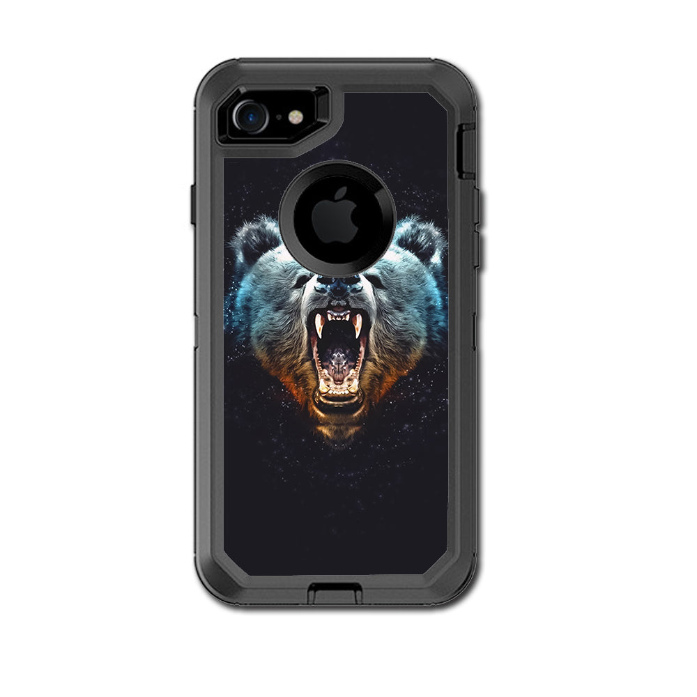  Growling Bear Head Otterbox Defender iPhone 7 or iPhone 8 Skin