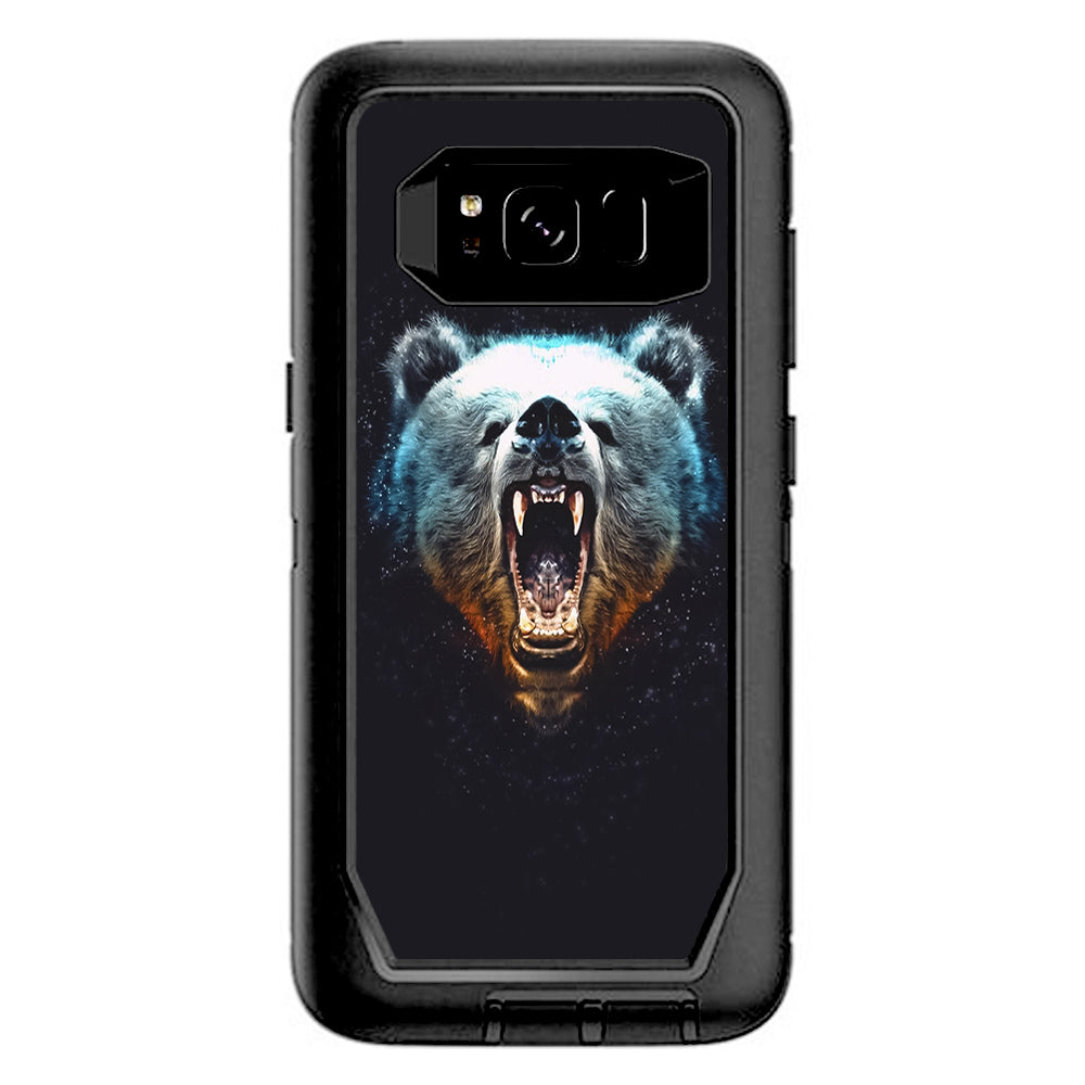  Growling Bear Head Otterbox Defender Samsung Galaxy S8 Skin