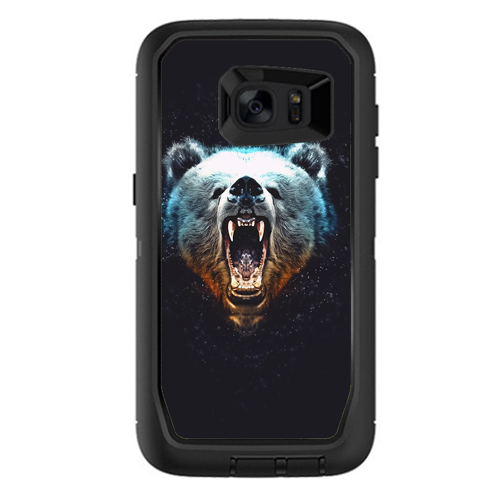  Growling Bear Head Otterbox Defender Samsung Galaxy S7 Edge Skin