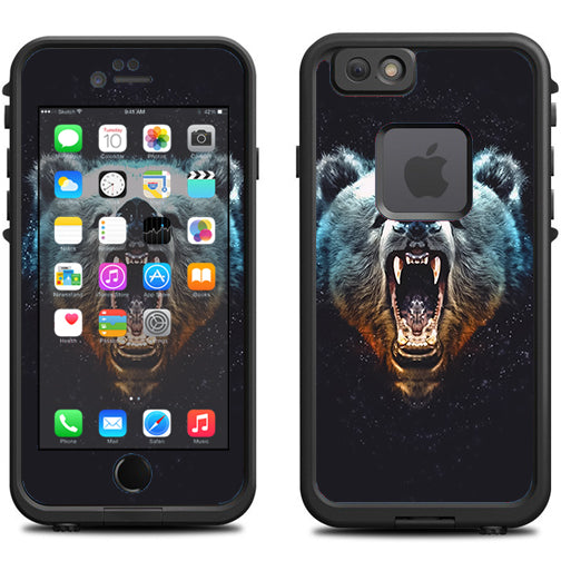  Growling Bear Head Lifeproof Fre iPhone 6 Skin