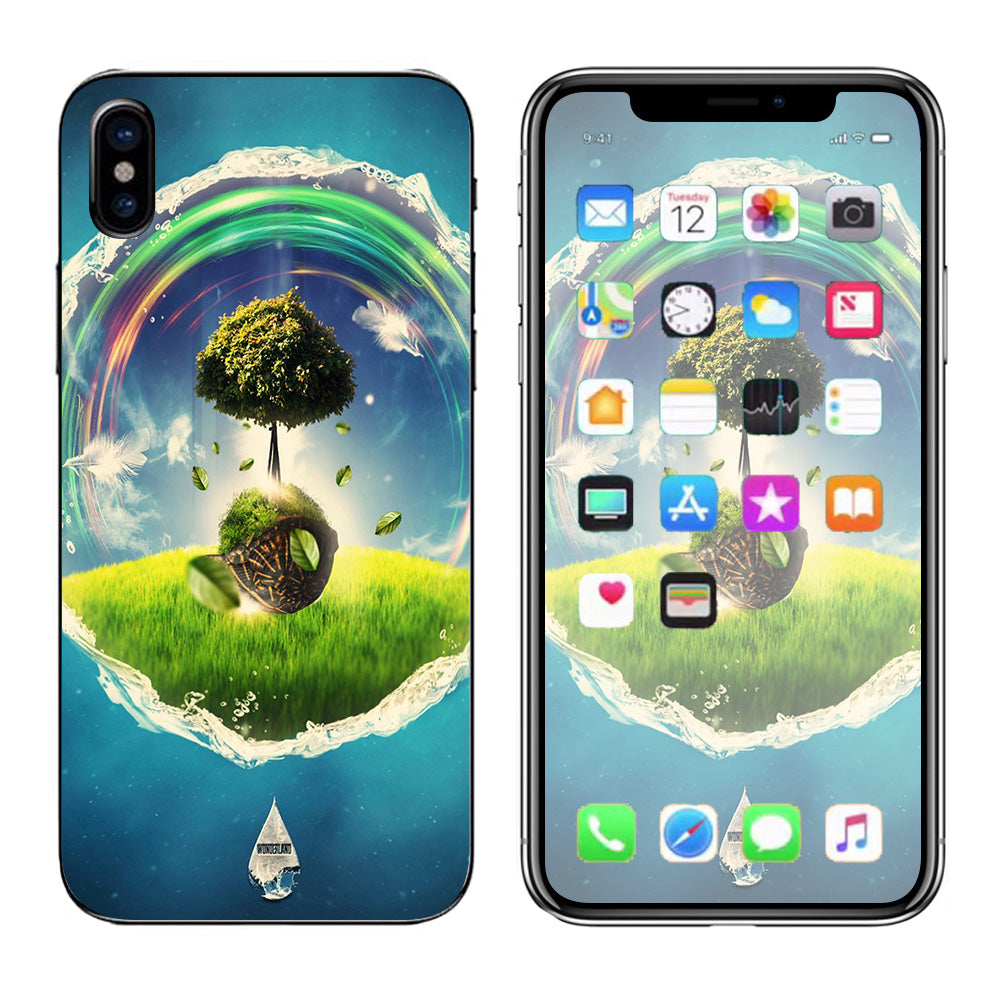  Wonderland Utopia Rainbow Apple iPhone X Skin