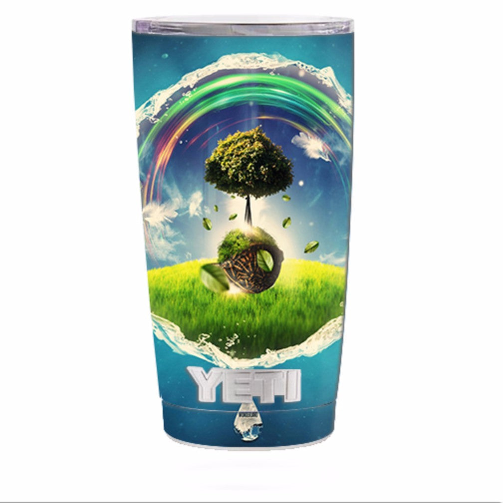  Wonderland Utopia Rainbow Yeti 20oz Rambler Tumbler Skin