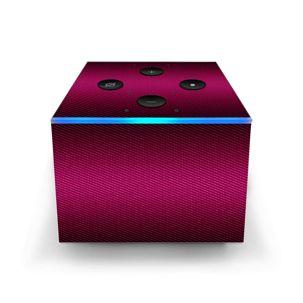 Purple,Black Carbon Fiber Graphite Amazon Fire TV Cube Skin
