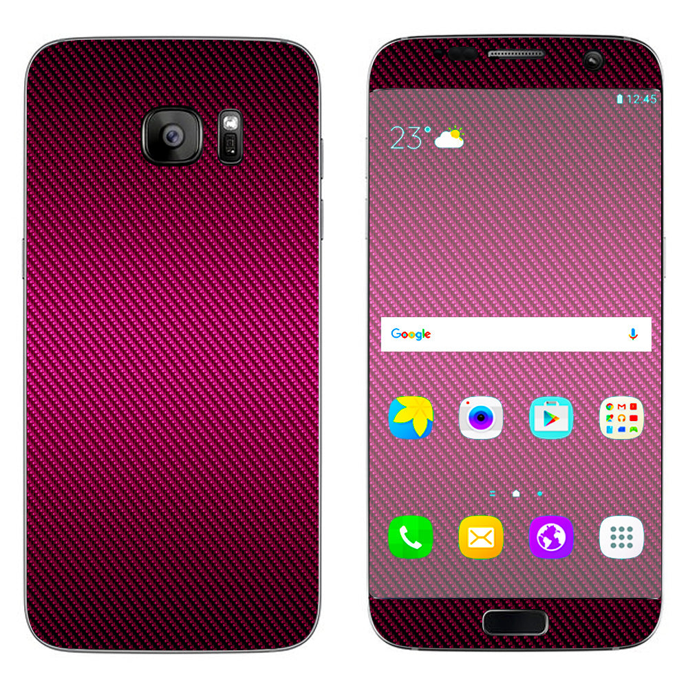  Purple,Black Carbon Fiber Graphite Samsung Galaxy S7 Edge Skin