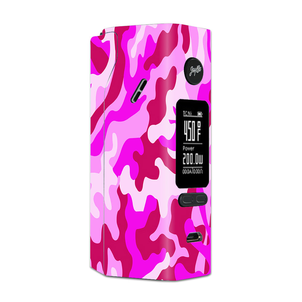  Pink Camo, Camouflage Wismec Reuleaux RX 2/3 combo kit Skin