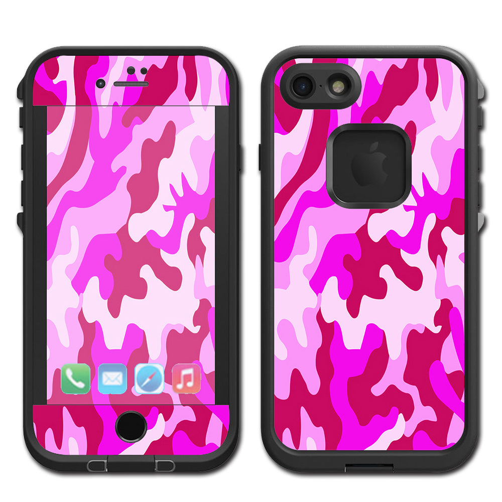  Pink Camo, Camouflage Lifeproof Fre iPhone 7 or iPhone 8 Skin