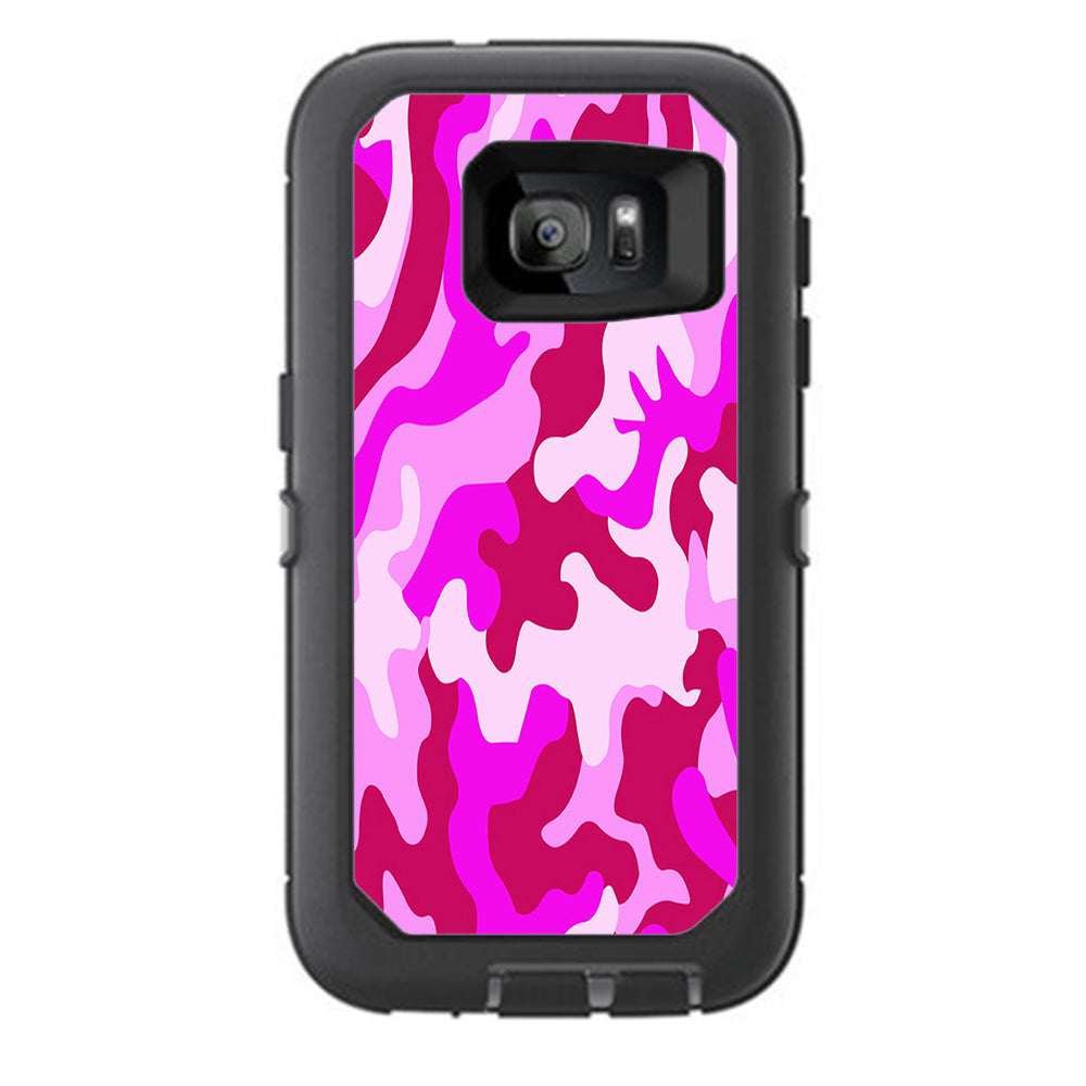  Pink Camo, Camouflage Otterbox Defender Samsung Galaxy S7 Skin