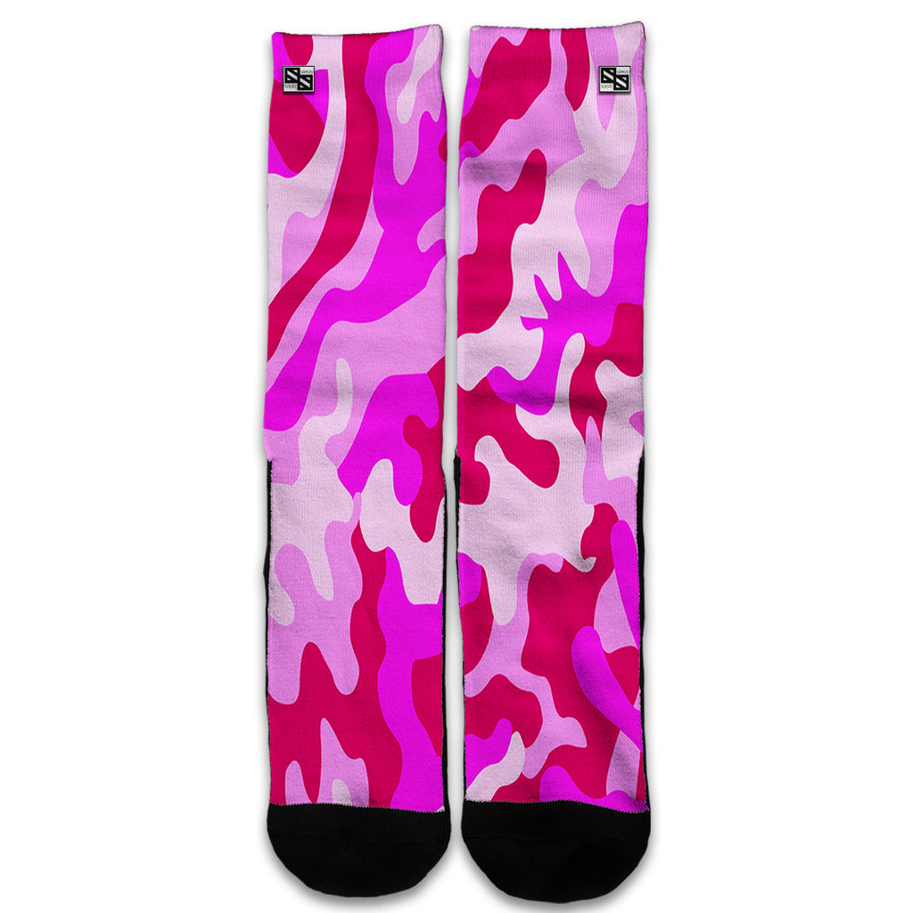  Pink Camo, Camouflage Universal Socks