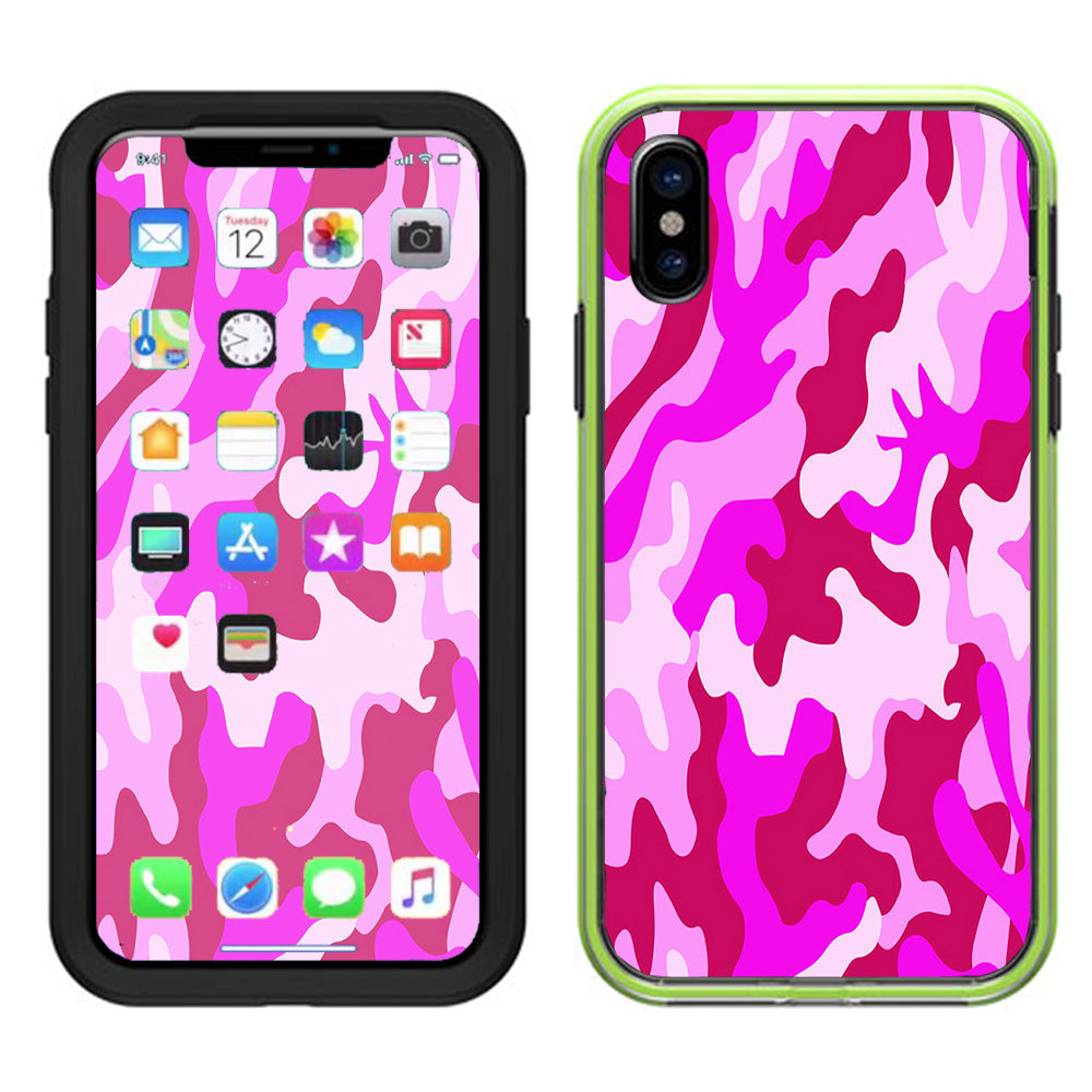  Pink Camo, Camouflage  Lifeproof Slam Case iPhone X Skin