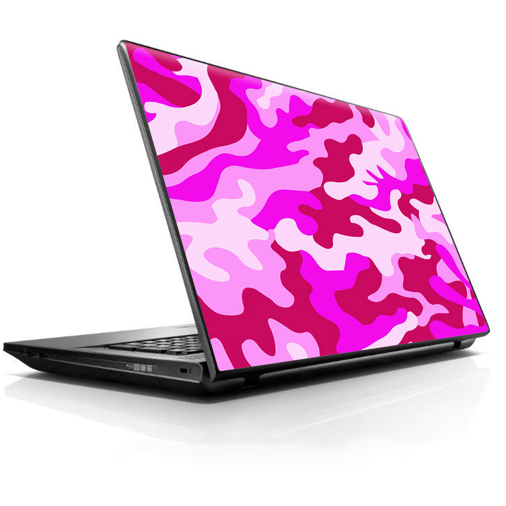  Pink Camo, Camouflage Universal 13 to 16 inch wide laptop Skin