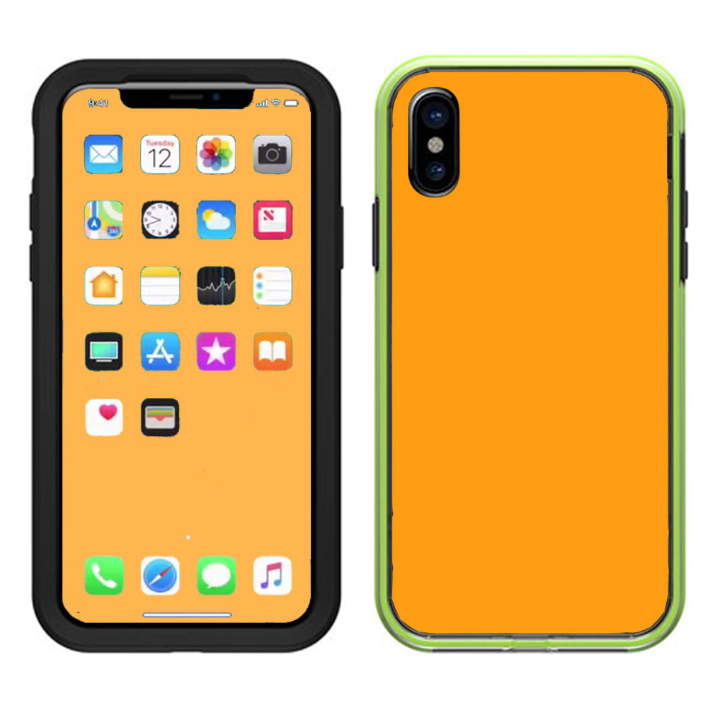  Solid Orange Lifeproof Slam Case iPhone X Skin