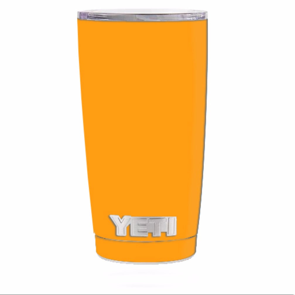  Solid Orange Yeti 20oz Rambler Tumbler Skin