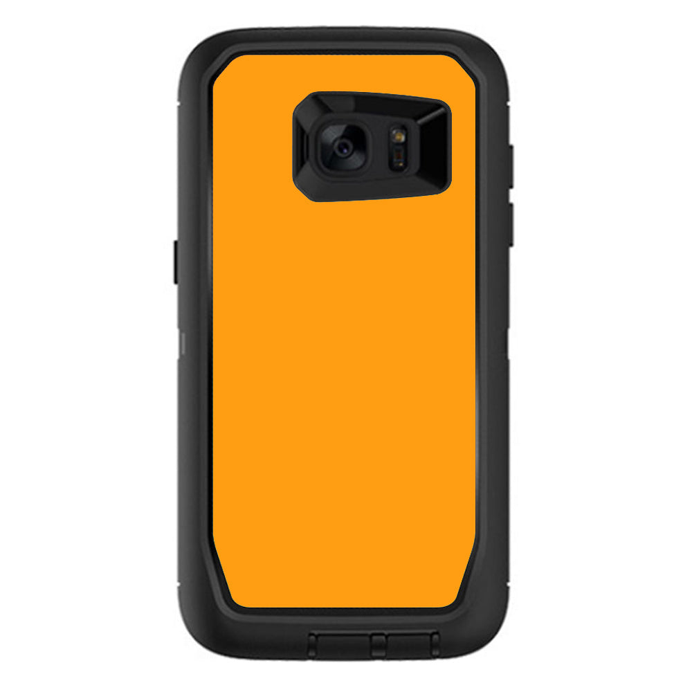  Solid Orange Otterbox Defender Samsung Galaxy S7 Edge Skin