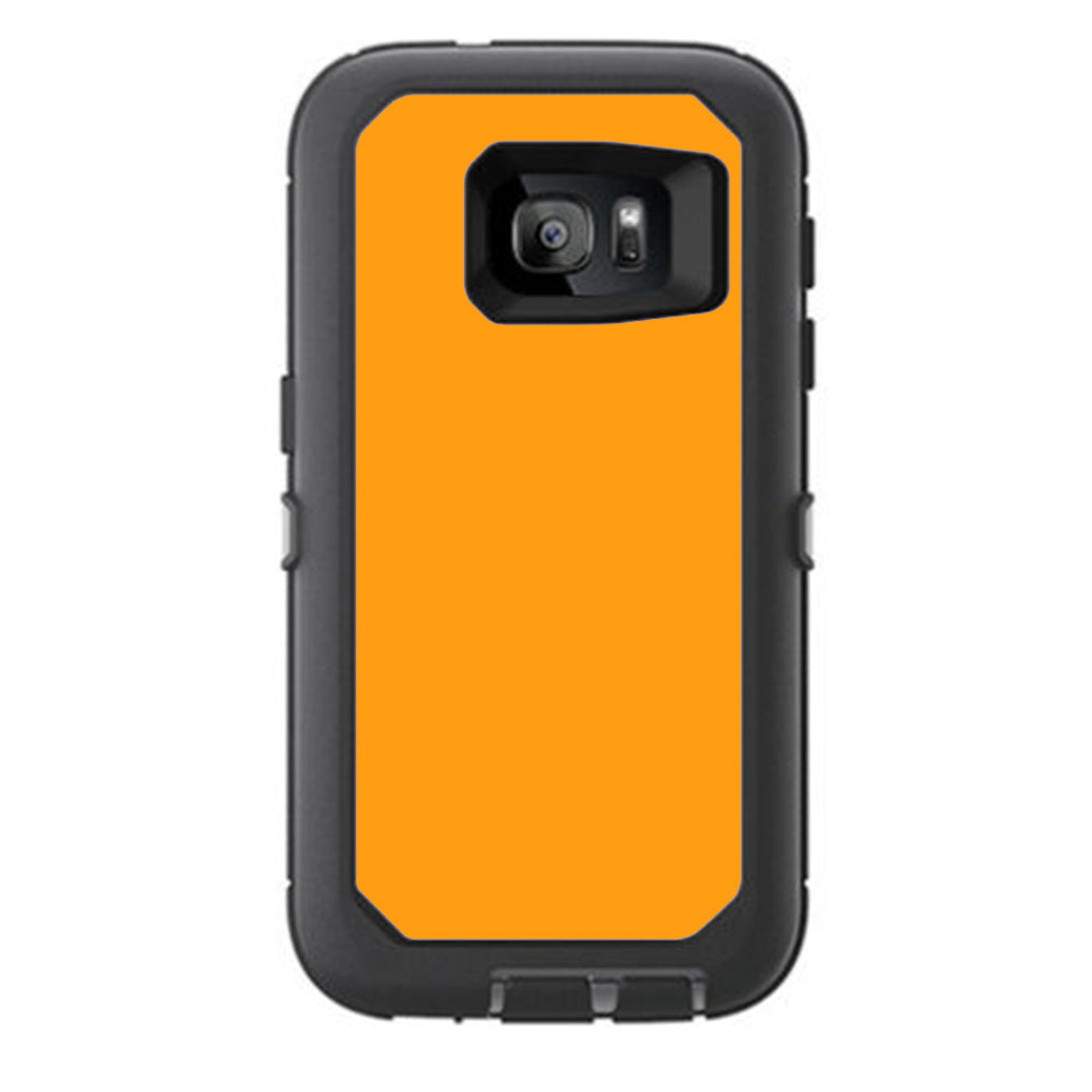  Solid Orange Otterbox Defender Samsung Galaxy S7 Skin