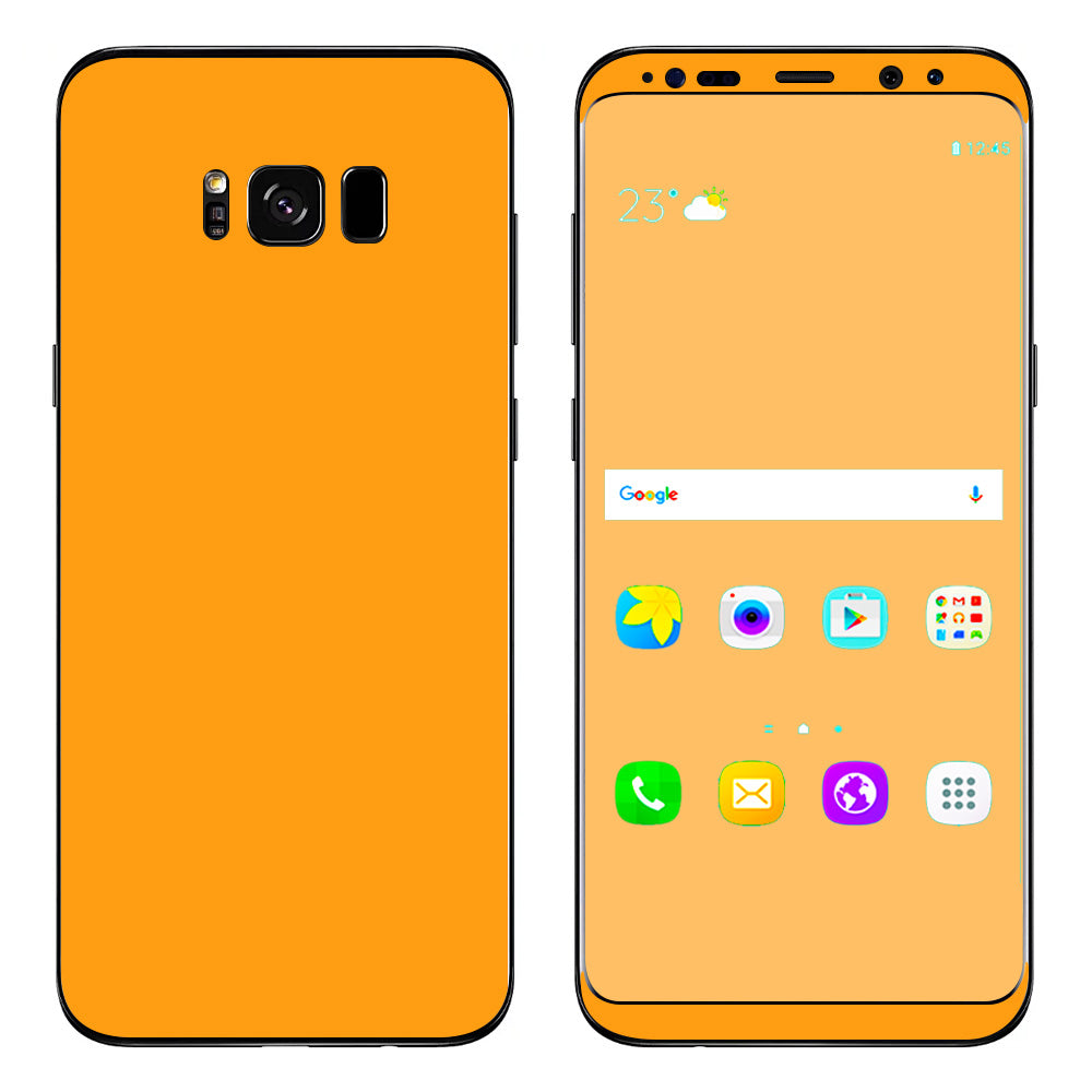  Solid Orange Samsung Galaxy S8 Skin