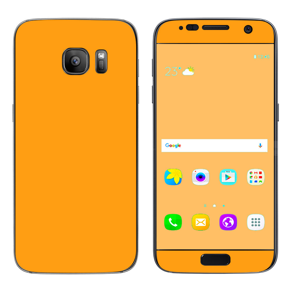  Solid Orange Samsung Galaxy S7 Skin