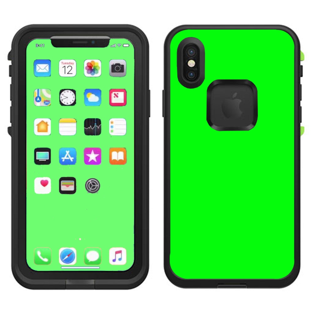  Bright Green  Lifeproof Fre Case iPhone X Skin