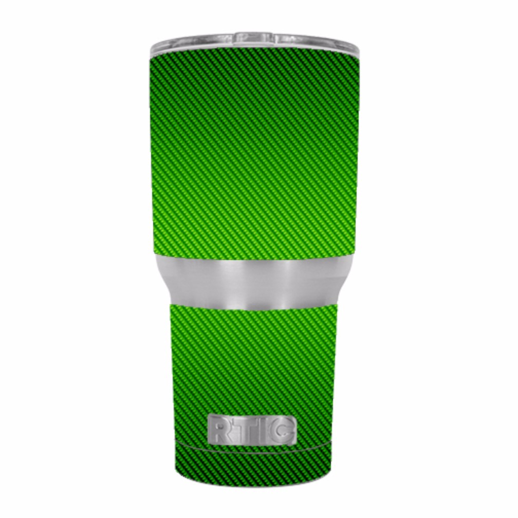  Lime Green Carbon Fiber Graphite RTIC 30oz Tumbler Skin