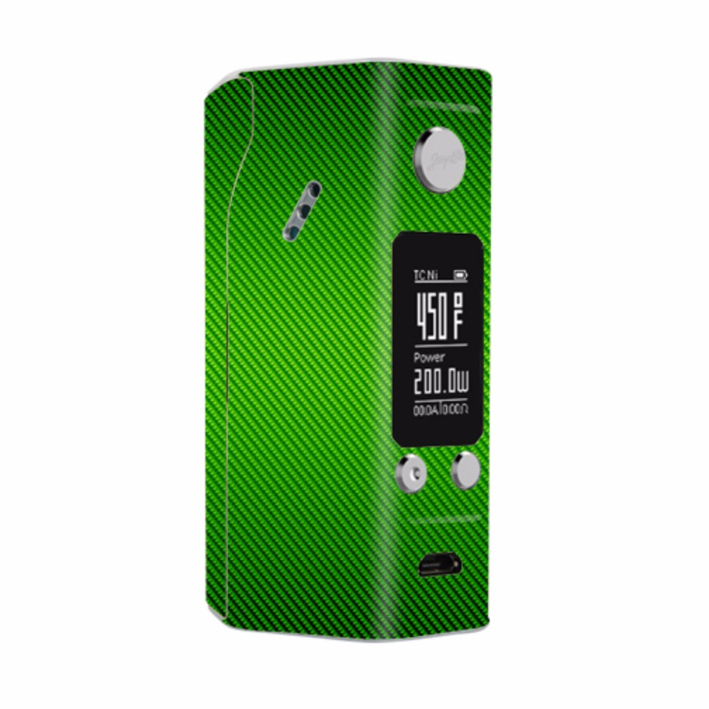  Lime Green Carbon Fiber Graphite Wismec Reuleaux RX200S Skin
