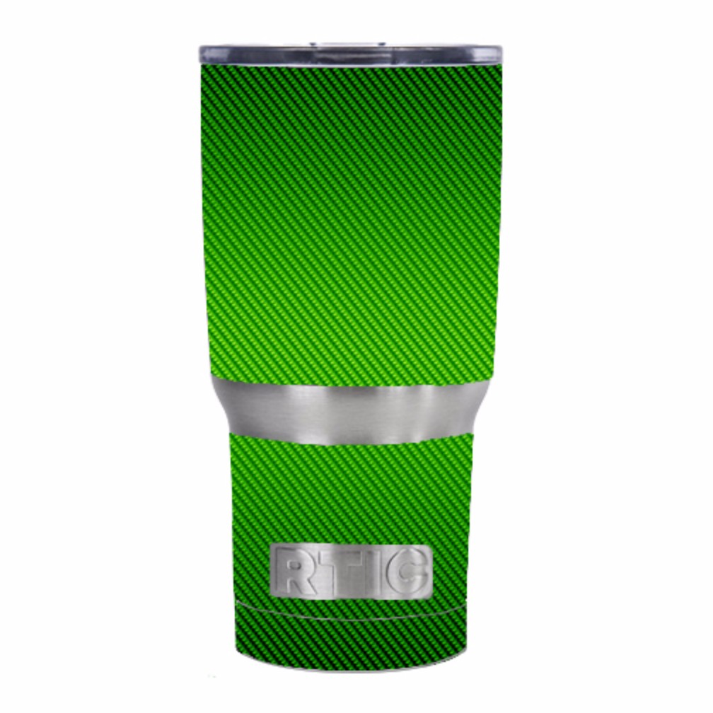  Lime Green Carbon Fiber Graphite RTIC 20oz Tumbler Skin