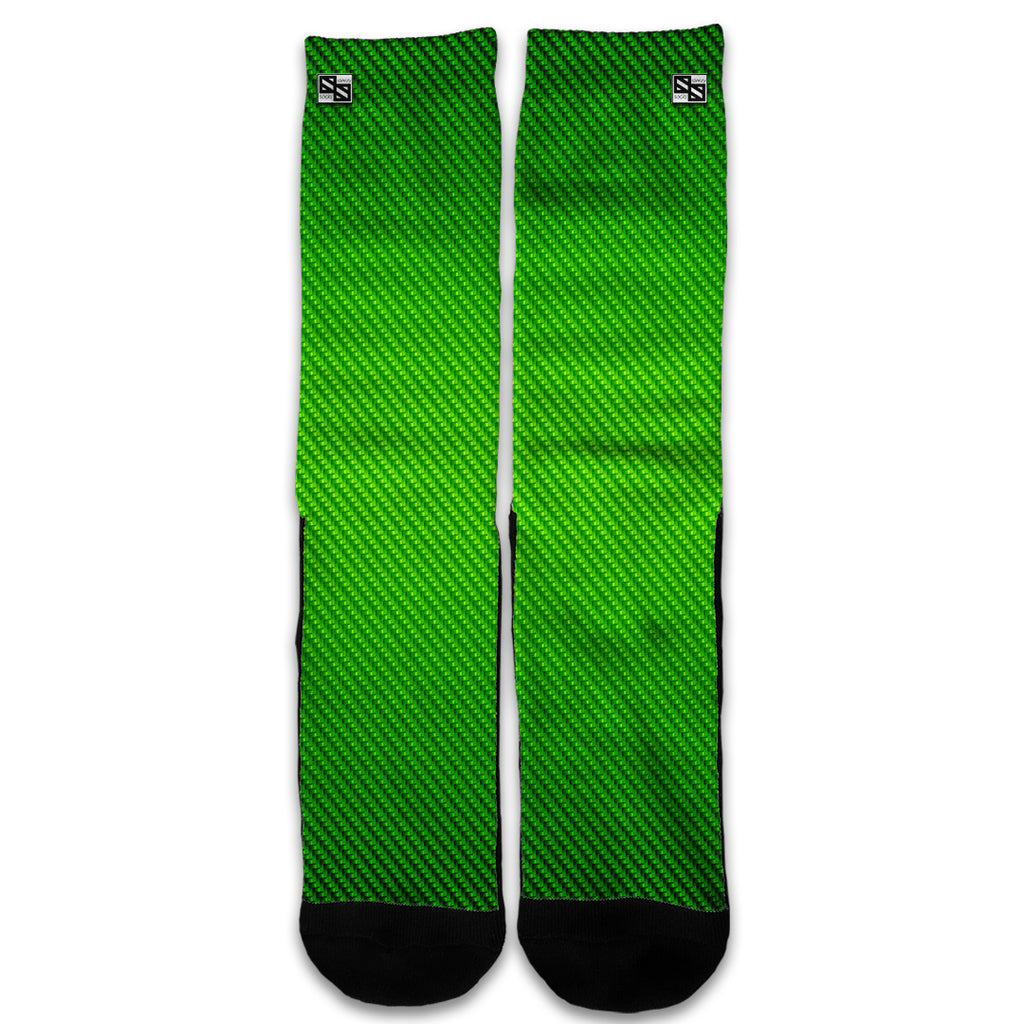  Lime Green Carbon Fiber Graphite Universal Socks
