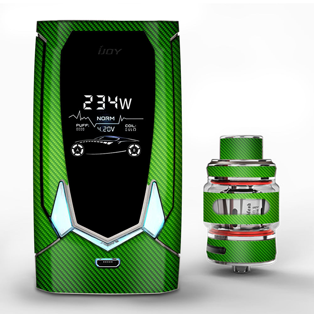  Lime Green Carbon Fiber Graphite iJoy Avenger 270 Skin