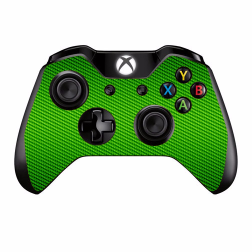  Lime Green Carbon Fiber Graphite Microsoft Xbox One Controller Skin