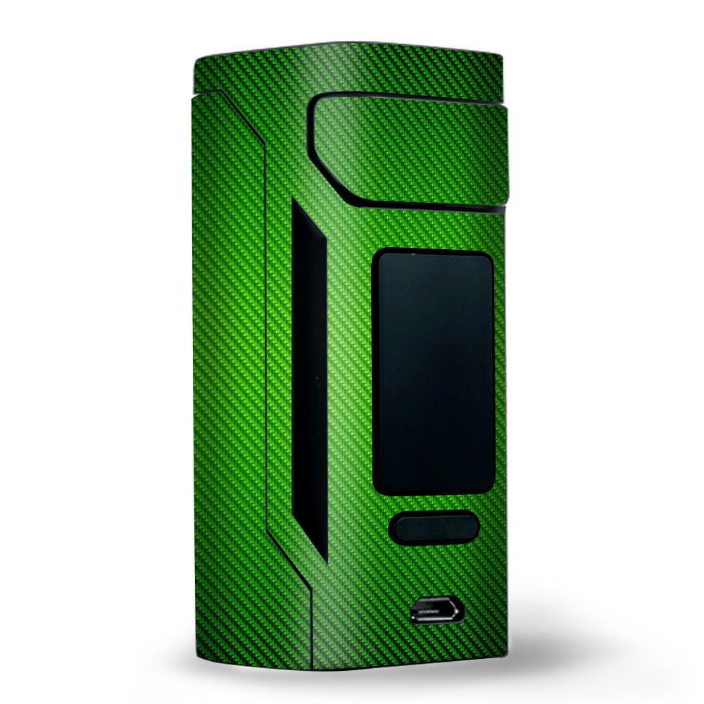  Lime Green Carbon Fiber Graphite Wismec RX2 20700 Skin
