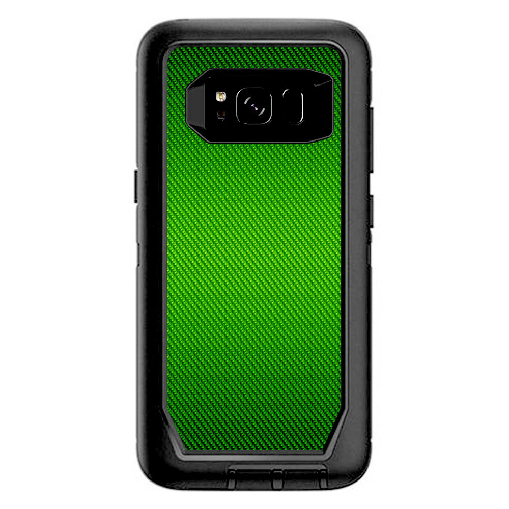  Lime Green Carbon Fiber Graphite Otterbox Defender Samsung Galaxy S8 Skin