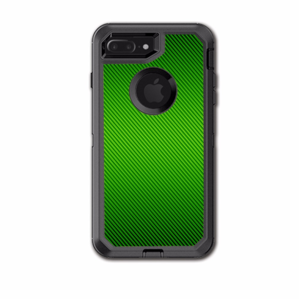  Lime Green Carbon Fiber Graphite Otterbox Defender iPhone 7+ Plus or iPhone 8+ Plus Skin