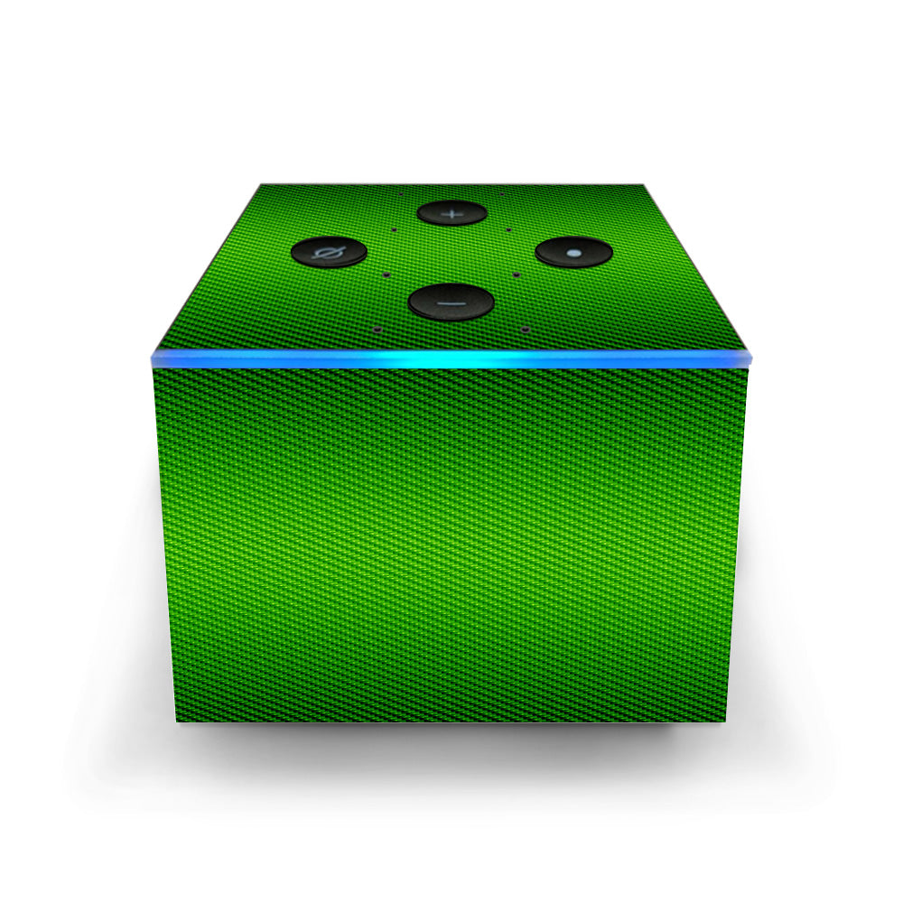  Lime Green Carbon Fiber Graphite Amazon Fire TV Cube Skin