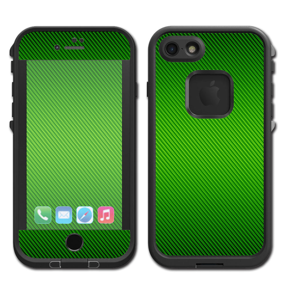  Lime Green Carbon Fiber Graphite Lifeproof Fre iPhone 7 or iPhone 8 Skin