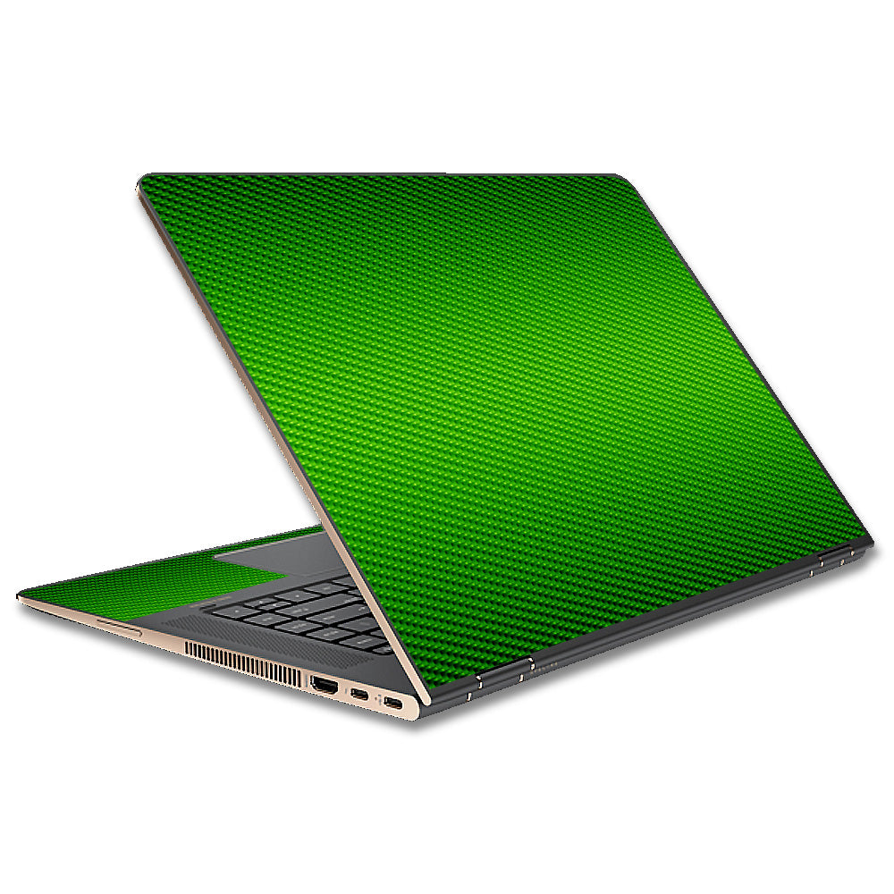  Lime Green Carbon Fiber Graphite HP Spectre x360 15t Skin