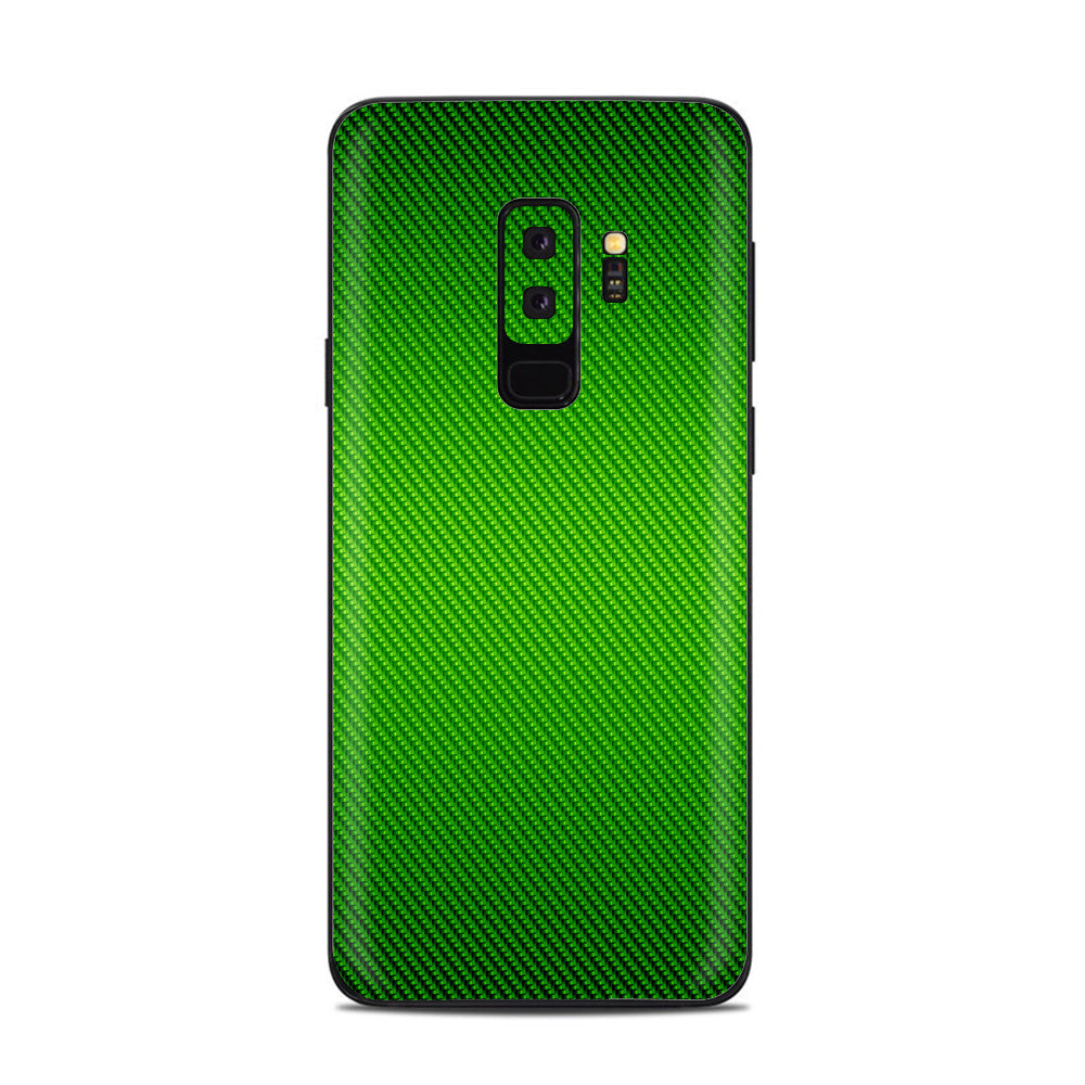  Lime Green Carbon Fiber Graphite Samsung Galaxy S9 Plus Skin