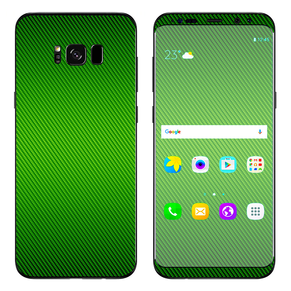  Lime Green Carbon Fiber Graphite Samsung Galaxy S8 Skin