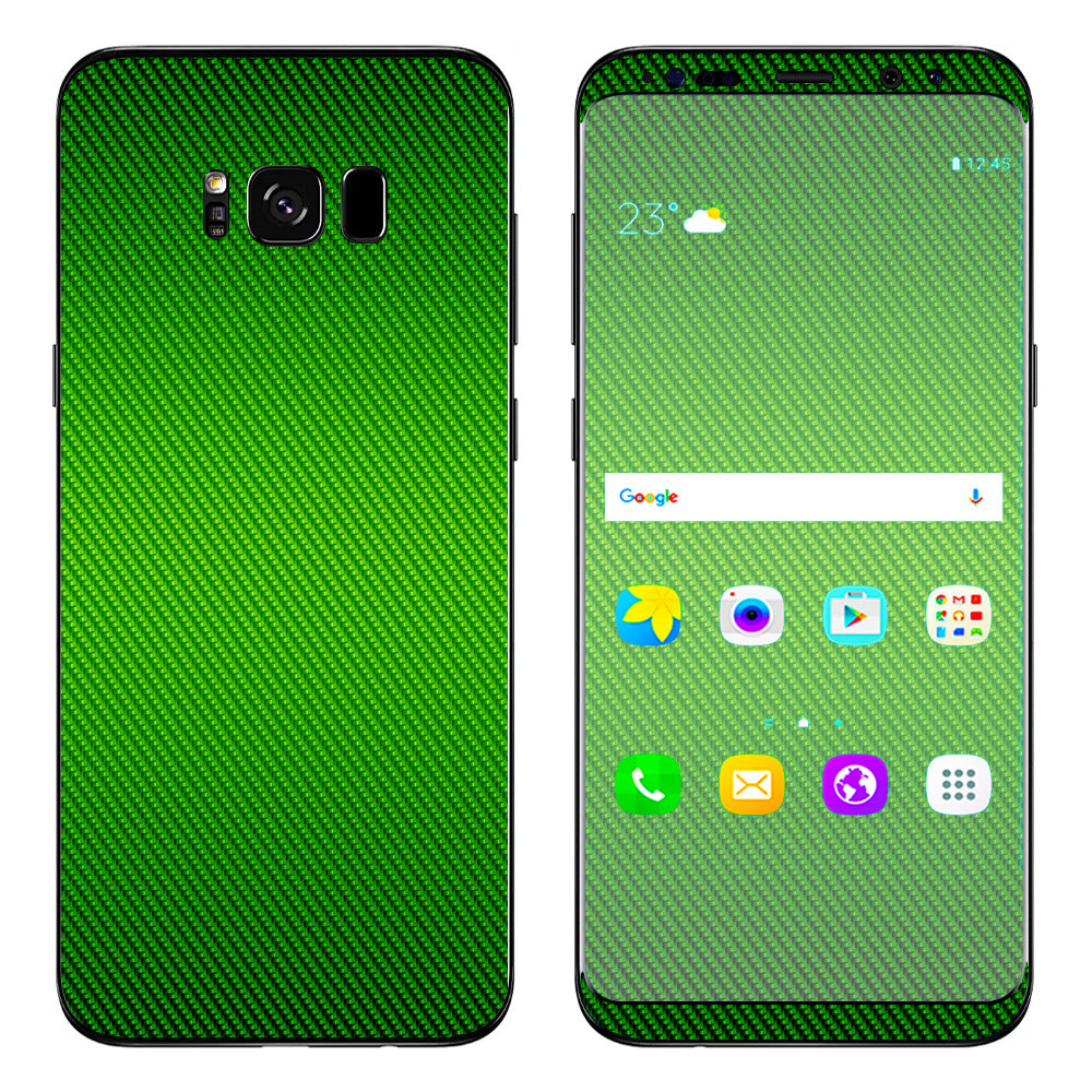  Lime Green Carbon Fiber Graphite Samsung Galaxy S8 Plus Skin