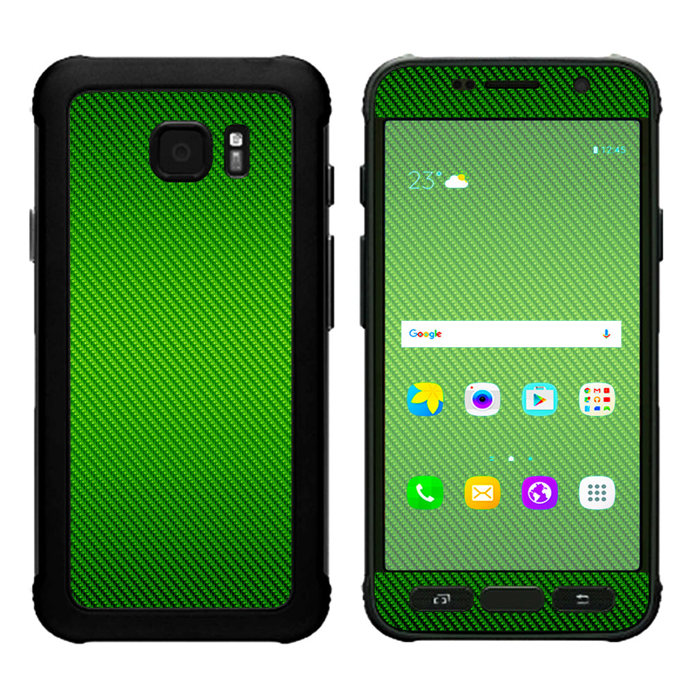 Lime Green Carbon Fiber Graphite Samsung Galaxy S7 Active Skin
