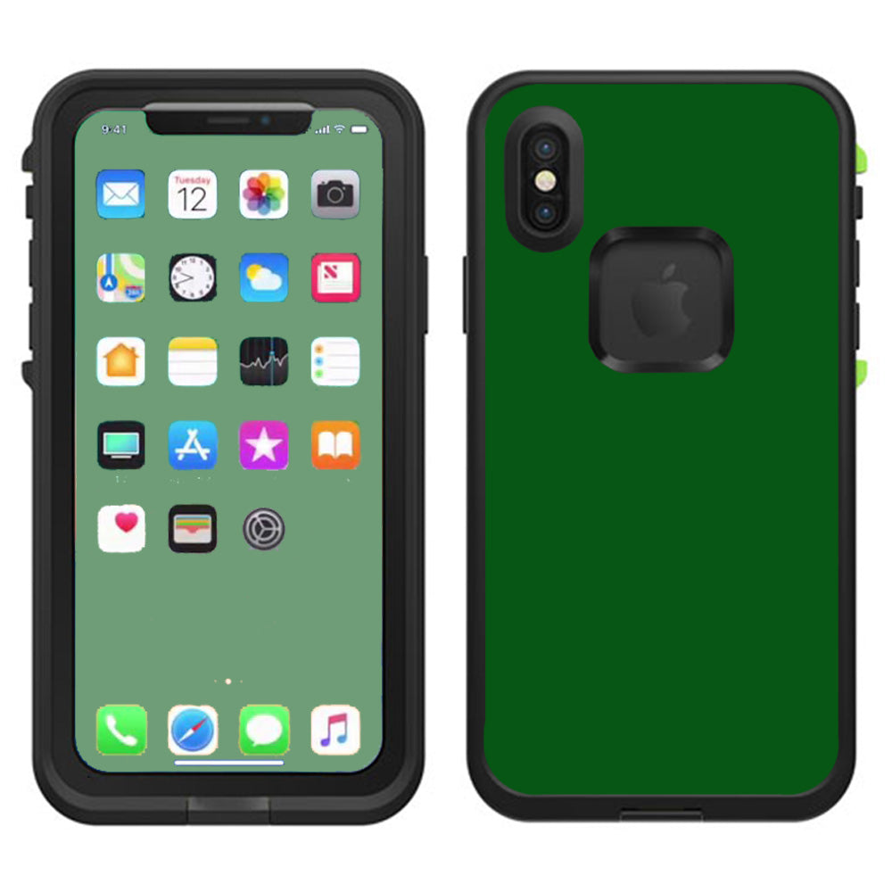  Solid Green,Hunter Green Lifeproof Fre Case iPhone X Skin