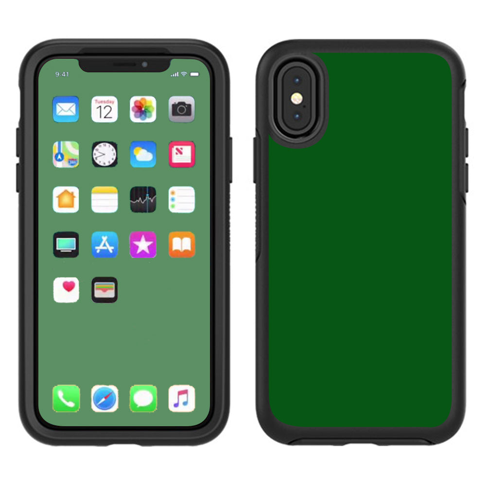  Solid Green,Hunter Green Otterbox Defender Apple iPhone X Skin