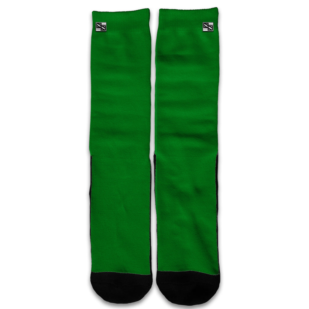  Solid Green,Hunter Green Universal Socks